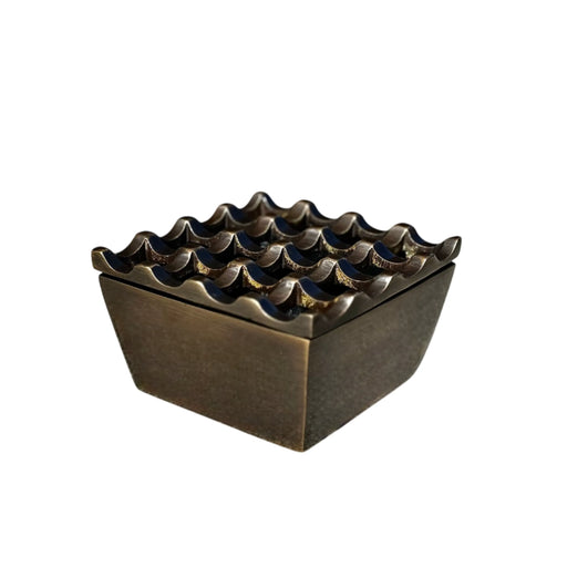 Windproof Brass Ashtray – Antique Finish with Detachable Top