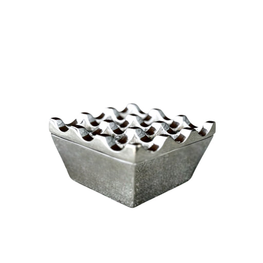 Stainless Steel Chrome Ashtray – 9-Hole Windproof Design