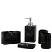 Black Marble Bathroom Set – Elegant White Veins