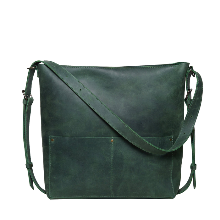 Leather work tote bag for women made from natural leather