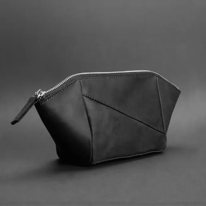 Women’s Leather Cosmetic Bag Crazy Horse Genuine Leather