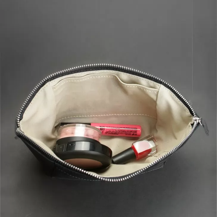 Women’s Leather Cosmetic Bag Crazy Horse Genuine Leather