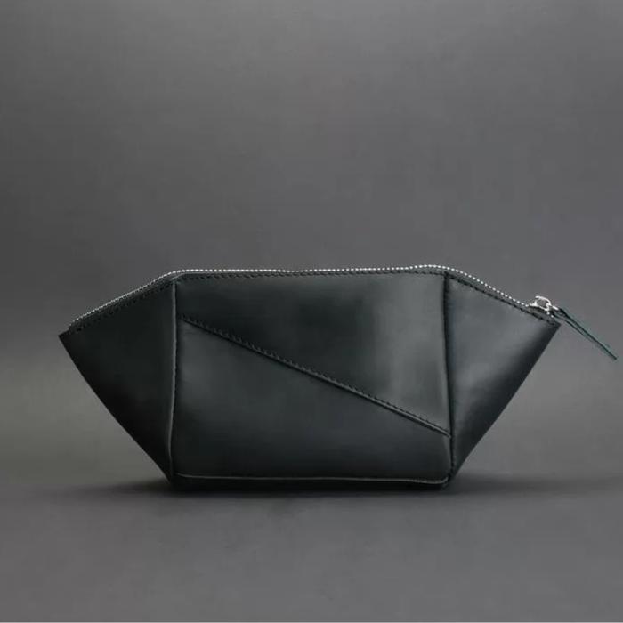 Women’s Leather Cosmetic Bag Crazy Horse Genuine Leather