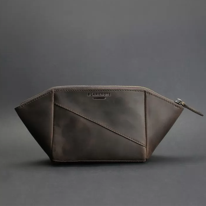 Women’s Leather Cosmetic Bag Crazy Horse Genuine Leather