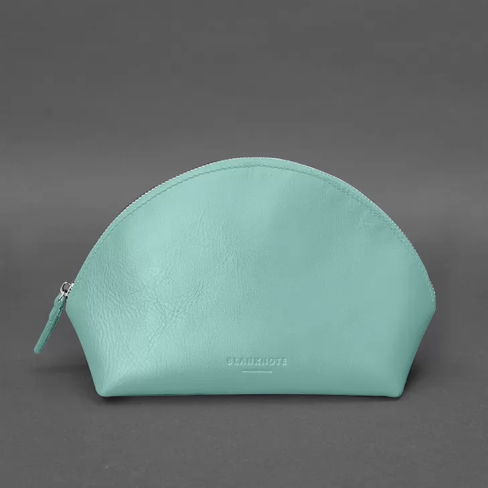 Women’s Leather Cosmetic Bag Crust Leather with Textile Lining