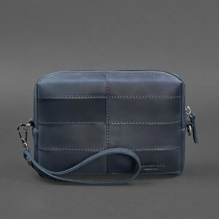 Leather Toiletry Bag Crazy Horse Leather Zipper No Lining