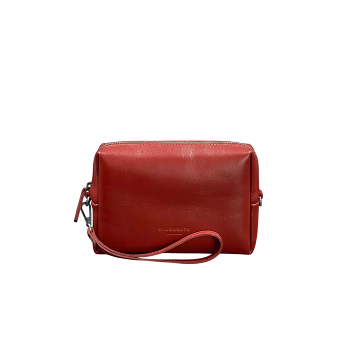 Minimalist Leather Makeup Pouch in Crust Leather