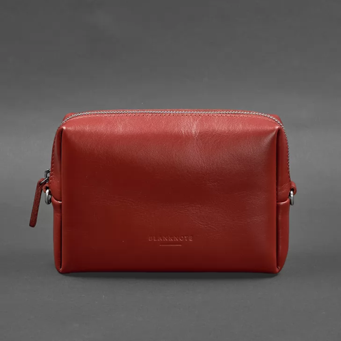 Minimalist Leather Makeup Pouch in Crust Leather