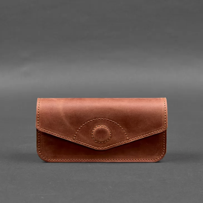 Crazy Horse Leather Glasses Case Mini Crossbody Bag
