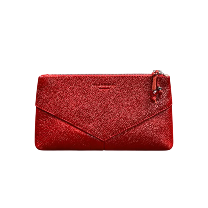 Women’s Floater Leather Makeup Bag with Zipper