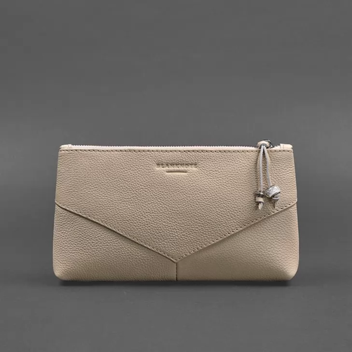 Women’s Floater Leather Makeup Bag with Zipper