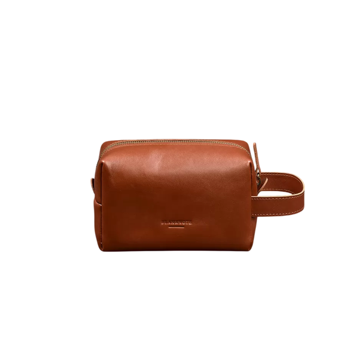 Crust Leather Makeup Organizer Pouch with Secure Zipper