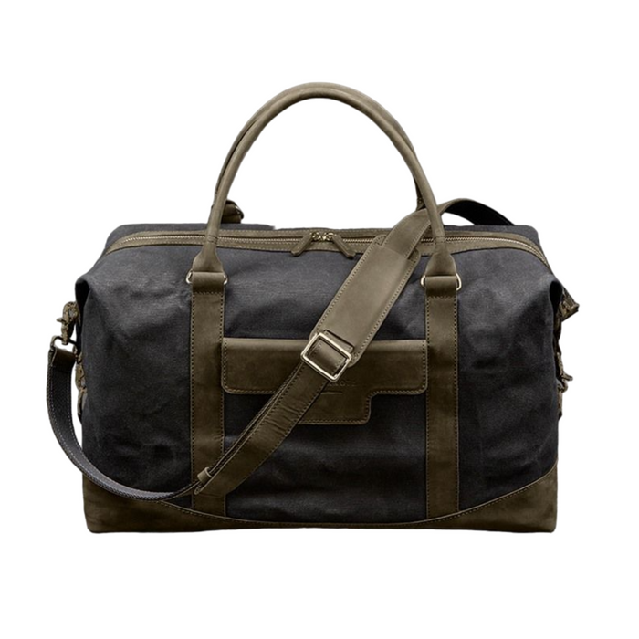 Large leather travel bag
