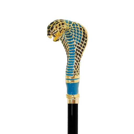 Exclusive Gold-Plated Cobra Walking Cane