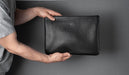 Leather Laptop Sleeve MacBook, Black - Minimalist Style