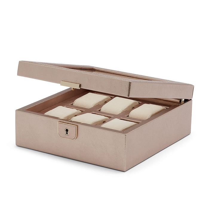 Palermo 6 PC Watch Box Rose Gold