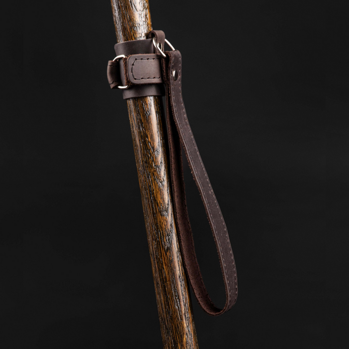 Walking cane wrist cord leather