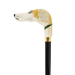 Greyhound Handle Enamelled on 24k Gold Walking Cane