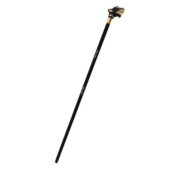 Luxury Gold Plated Dog - Hand Enamelled Walking Cane