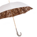 statement leopard print leather ruched ivory umbrella