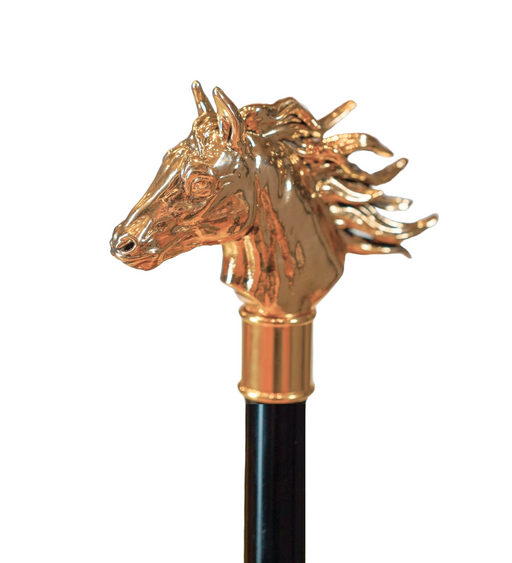24K Horse Jewelry Walking Stick Cane Luxury Style