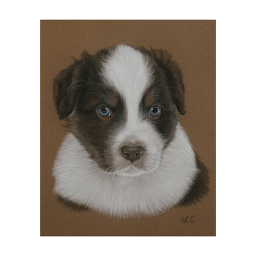 Hand-Drawn Pastel Little Friend Dog Art Portrait - Artynov | Unique Handmade Accessories