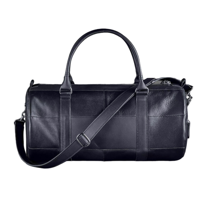 Leather travel bag with garment compartment