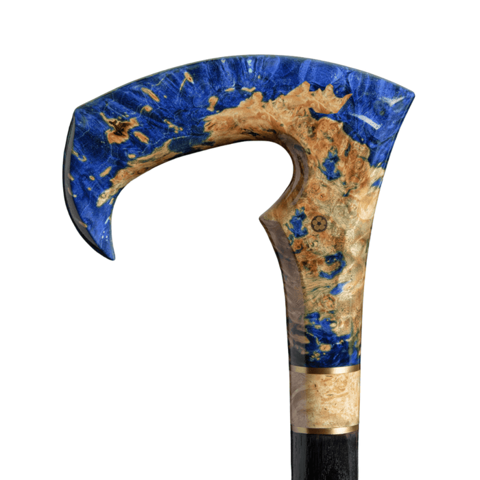 Luxury Cane Designer Blue Handle, Best Balance Walking Cane