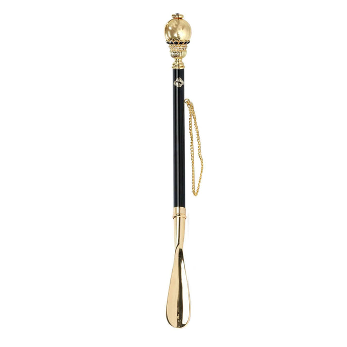 24K Gold-plated Shoehorn with Crystal Ball Knob