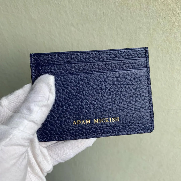Handcrafted Green Leather Card Holder Wallet