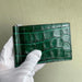 Chic Men's Luxury Wallet in Italian Crocodile Pattern Leather