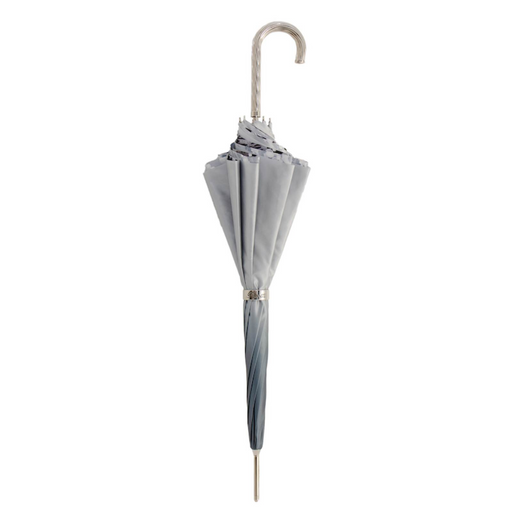 silver leopard print umbrella with grey pearl handle - stylish