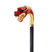 Unique Hand-Enamelled Handle on 24k Gold Dragon Cane