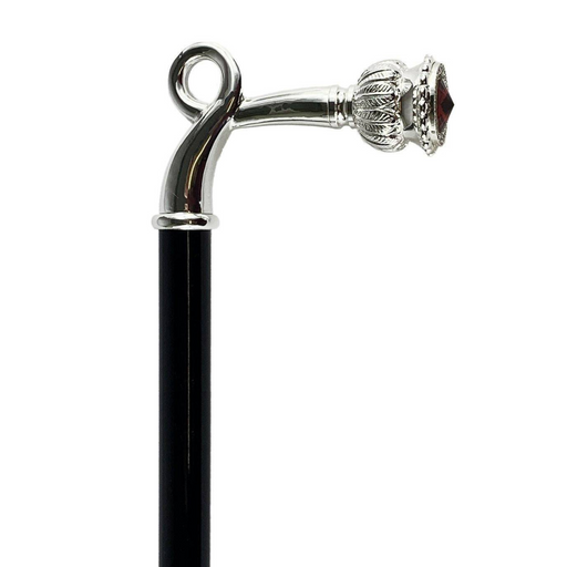 Reliable cane with vibrant red crystal embellishment