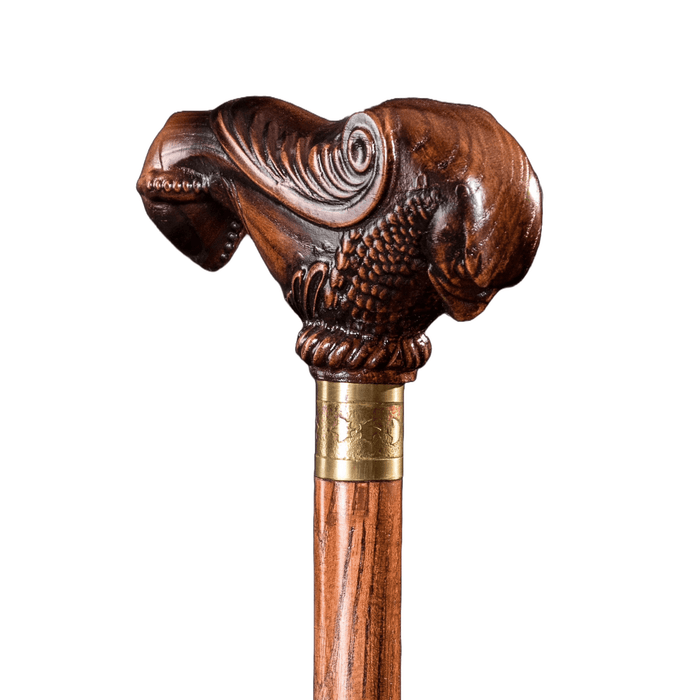 Submissive Eagle Walking Stick, Wooden Design Walking Canes