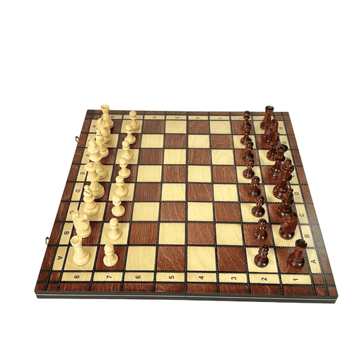 Classic wooden chess set with double Queen