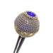 Luxurious Jeweled Walking Stick with Sapphire Crystals