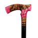 Pink Resin Walking Stick, Art Walking Cane For Young People