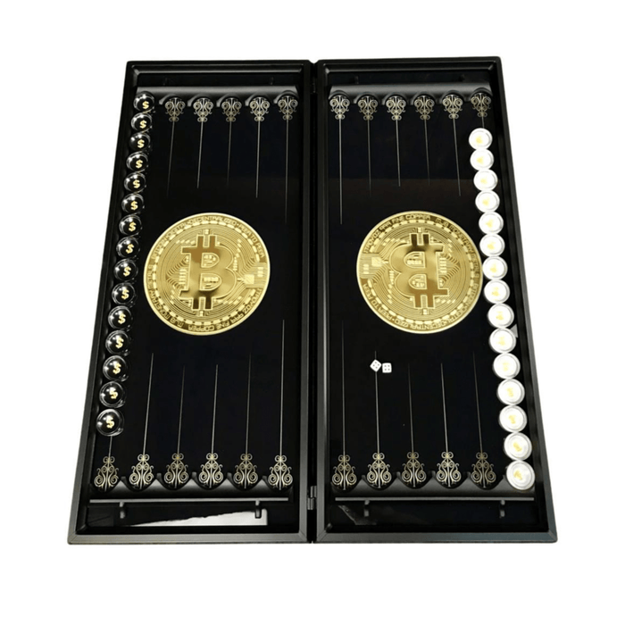 Transparent backgammon board