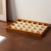 Wood jewelry tray with 24 compartments in cream white