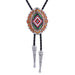Navajo Cowboy Bolo Vintage Necktie Orange Tie Necklace