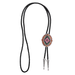 Navajo Cowboy Bolo Vintage Necktie Orange Tie Necklace