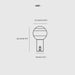 Dipping Portable Glass Ball Table Lamp with USB Charging