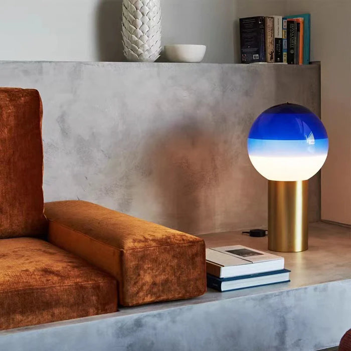 Dipping Portable Glass Ball Table Lamp with USB Charging