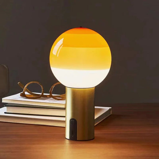 Dipping Portable Glass Ball Table Lamp with USB Charging