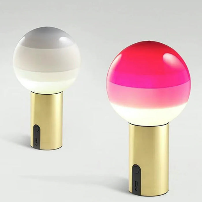 Dipping Portable Glass Ball Table Lamp with USB Charging