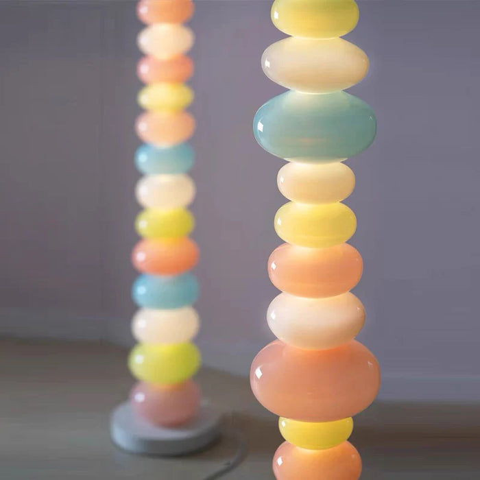 Colorful and Artistic Rainbow Candy Unique Glass Floor/Table Lamp