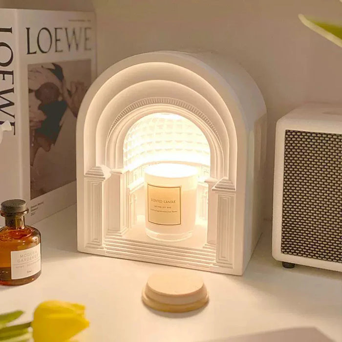 Elegant Aroma Candle Warmer with a Minimalist Table Lamp Design