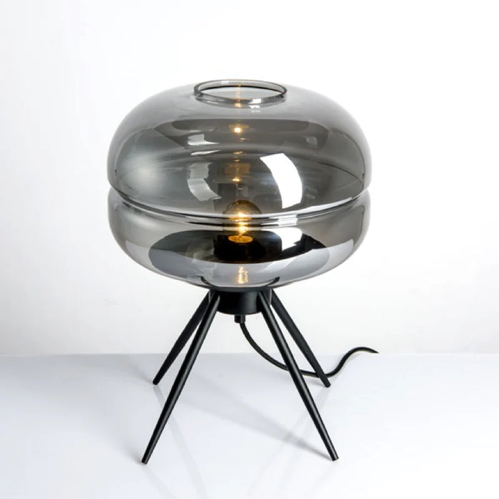 Sleek Tripod Base Glass Table Lamp with Contemporary Design
