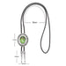 Mens Suit Tie Light Green Stone Glass Bolo Tie For Wedding with Rhinestone